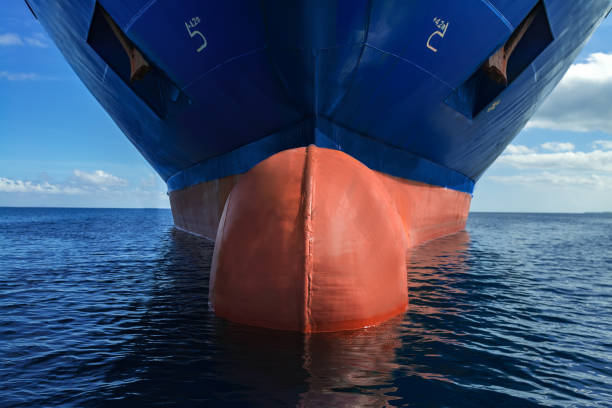 Boat hull application of antifouling paint to prevent marine growth